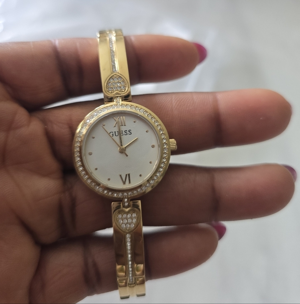 Women's Analog Gold-Tone Stainless Steel Watch 27mm Women New - Picture 2 of 10